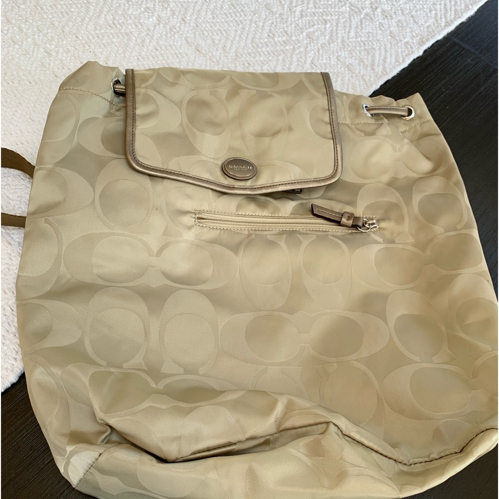 Vintage Coach Gold Backpack